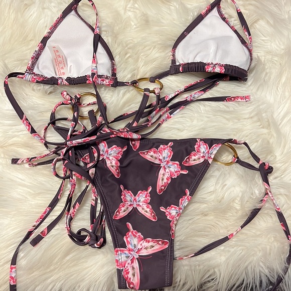 Purple & Pink Butterfly Bikini Size Small - Picture 4 of 4